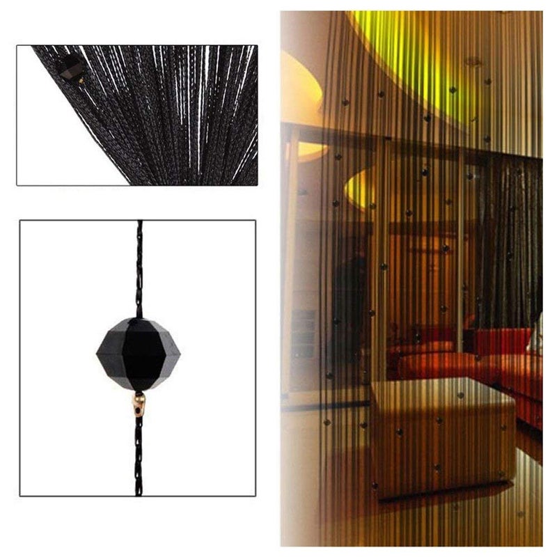 FUT String Tassel Crystal Beads Curtain, Partition Door Curtain Beaded String Curtain Door Screen Panel Home Decor Divider for Bridal Chamber Room Beauty Salon Bedroom New Home Hotel Decoration 1x2m - Image 3